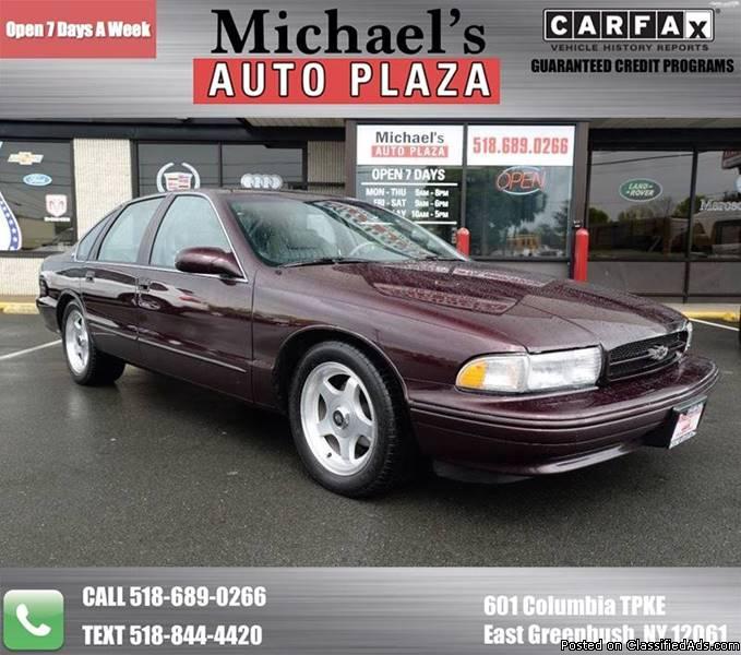 1995 Chevrolet Impala SS with a Clean Carfax, Maroon with Gray Leather...