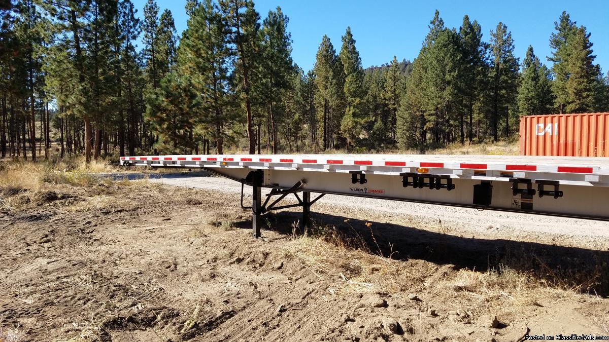 2007 48' wilson flatbed trailer for sale.