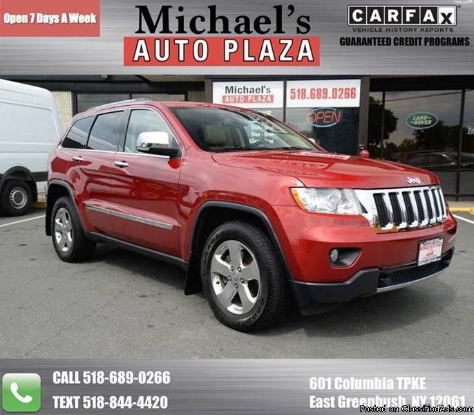 2011 Jeep Grand Cherokee Limited with a Clean Carfax, Red with Gray Leather...