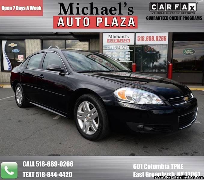 2011 Chevrolet Impala LT with a Clean Carfax, Black with Gray Interior, 81k...