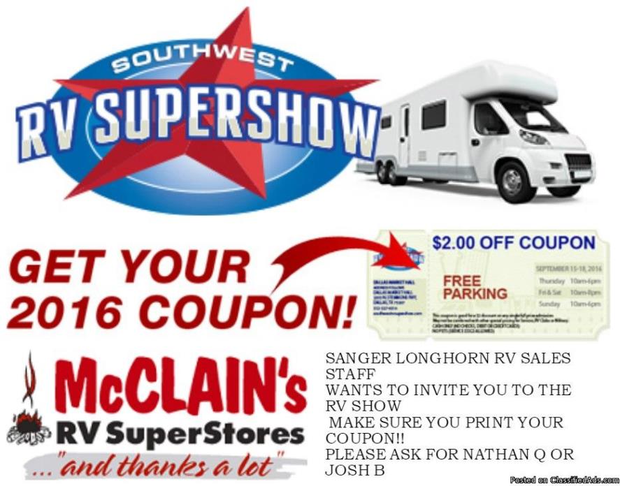 RV SHOW TIME !! COME SEE NATHAN Q @MCCLAIN'S RV BOOTH!!